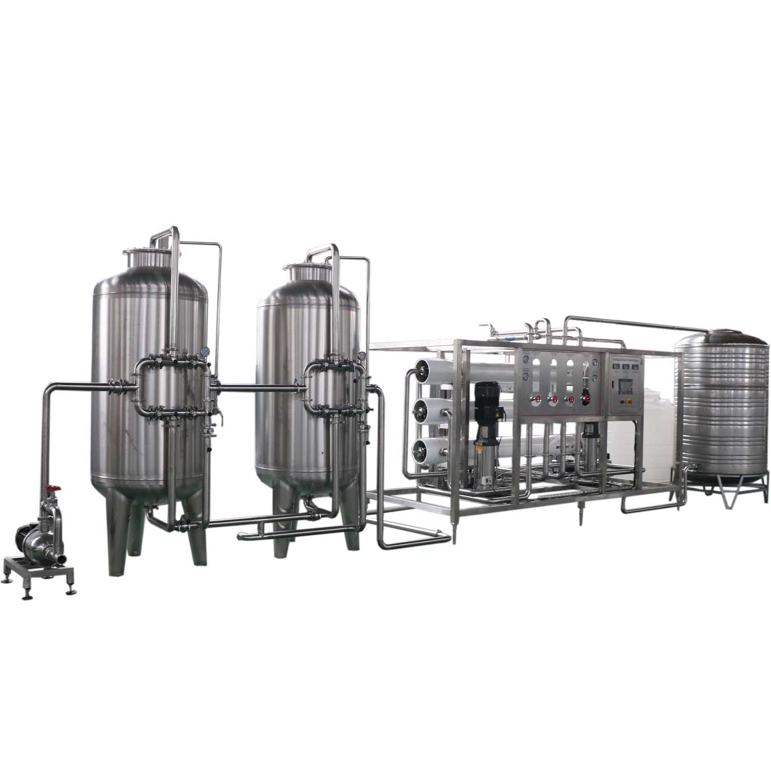 2500l/h double stages ro water treatment equipment 